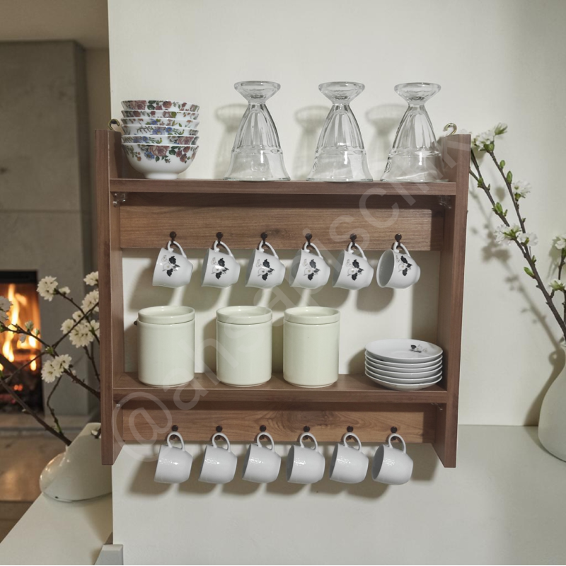 Kahve Köşesi, Baharatlık, Mutfak Rafı -  (12 askılı)