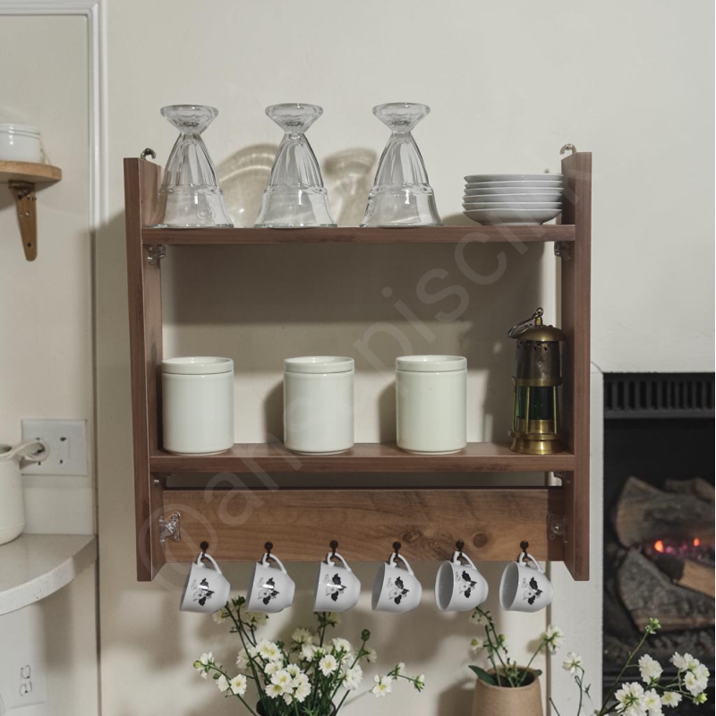 Kahve Köşesi, Baharatlık, Mutfak Rafı -  (6 askılı)